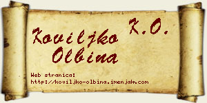 Koviljko Olbina vizit kartica